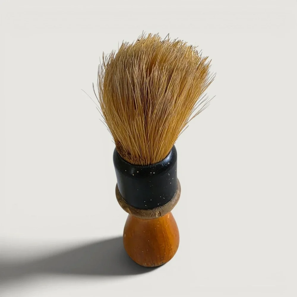 Vintage Ever-Ready Shaving Brush USA Made Black and Wood Handle 1930s-1940s